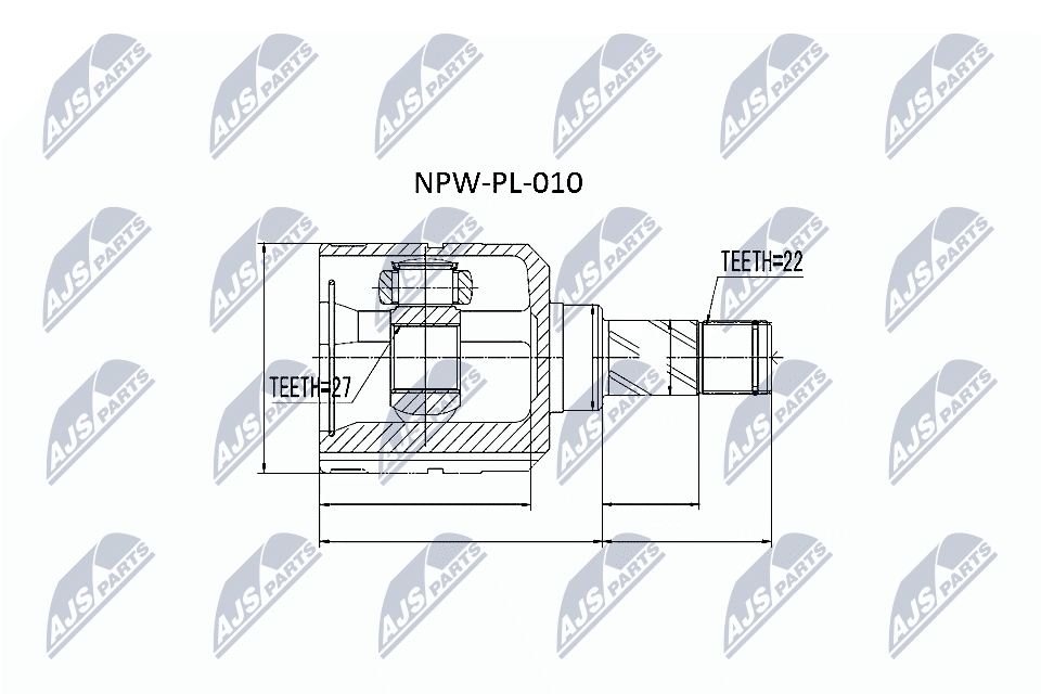 Front NTY NPW-PL-010 Joint Kit, drive shaft for OPEL