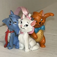 Disney Parks The Aristocats Marie Toulouse Berlioz Hand Painted Figurine - Rare