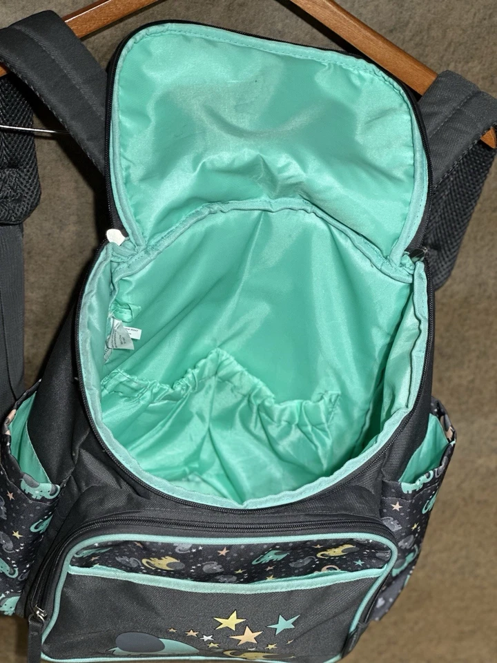 Bolso de bebé Baby Boom con estampado de elefante, mochila, gris Foto 4 de 4