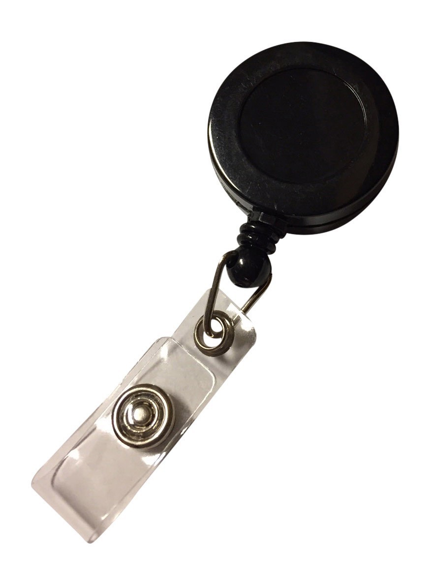 10pcs Black Badge Reel for RFID Cards, Employee ID Badges & Access Credentials