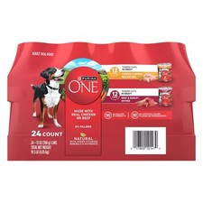 Purina ONE Mainline Variety Pack Adult Wet Dog Food, 13 Ounce (Pack of 24) 3.25 per gallon
