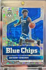 2020-21 Mosaic Anthony Edwards Rookie Blue Chips Fast Break Prizm RC #14