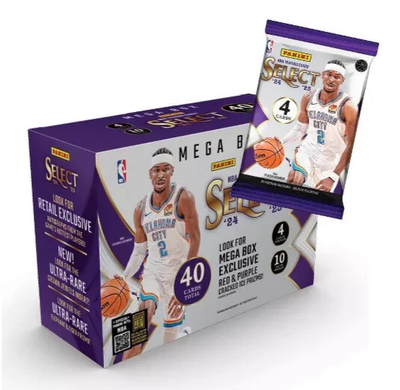 2024-25 Panini Select Basketball NBA Trading Cards Mega Box - 12