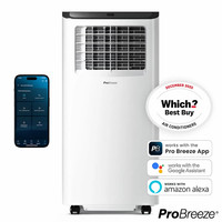 Pro Breeze 9000 BTU 3 in 1 Smart Air Conditioner in White - Brand New