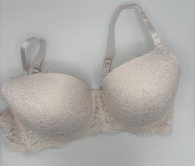 Dreamwear Women's Bra 42C Lightly Lined Floral Lace Overlay Blush  Intimates