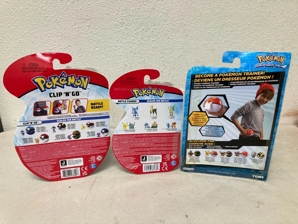 Lote de 3 Pokémon Clip N Go Pikachu, Machop & Charmander/Wynaut Foto 4 de 4