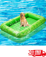 Inflatable Dog Pool Float Raft 60x33.5 Heavy Duty Pet Lake Float 220LB