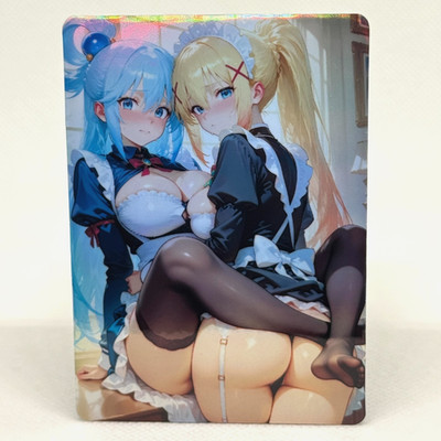 Konosuba Aqua, Darkness Goddess Anime Waifu ACG Foil Card