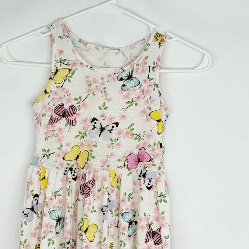 Vestido de sol H&M niñas talla 6-8 años mariposa y flores Foto 4 de 4