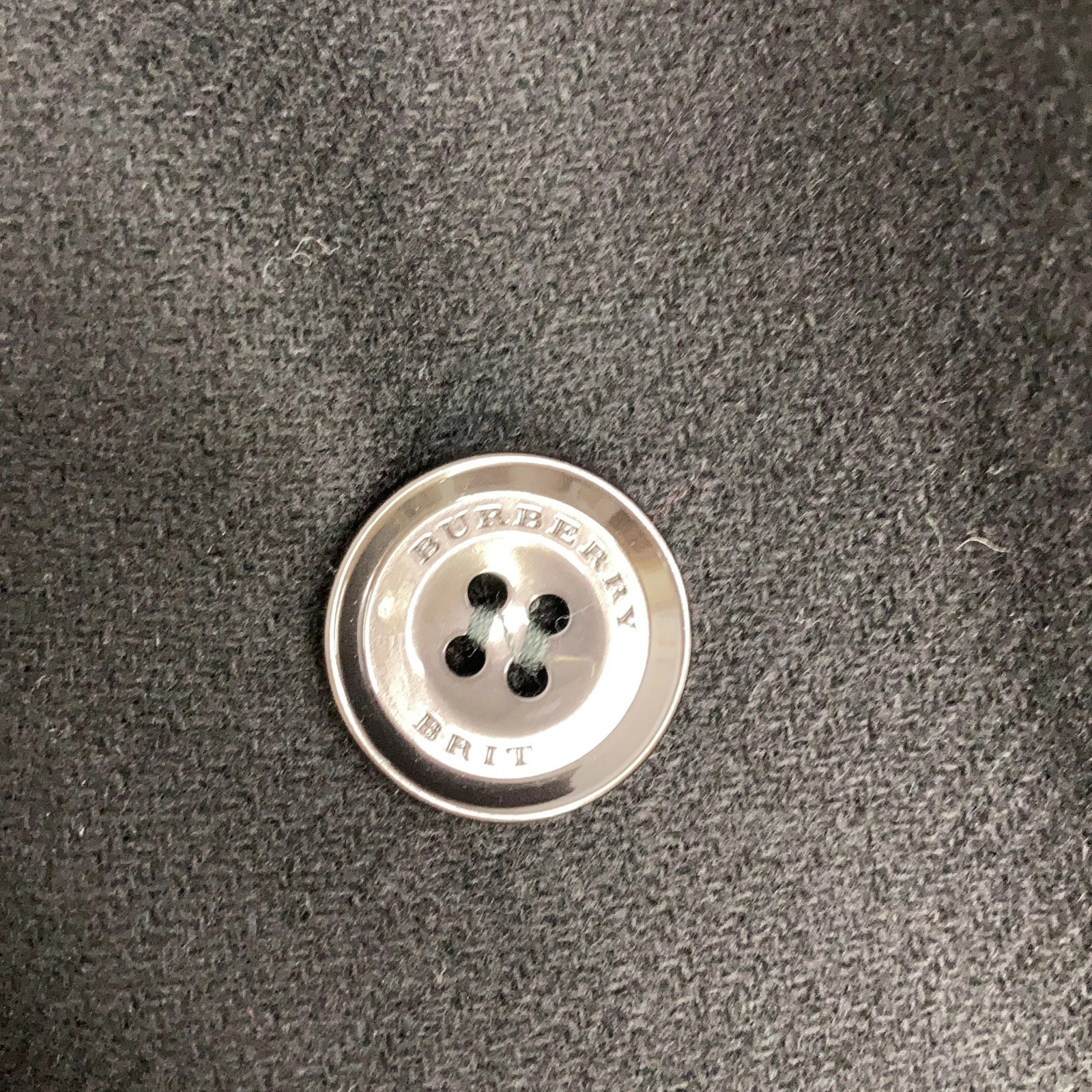 BURBERRY BRIT 3965631 Black Wool Double Breasted Peacoat Coat 32 Black Women's [ thumbnail 7