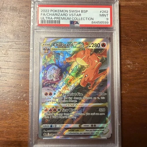 2022 Pokemon Swsh Black Star Promo Charizard VSTAR Fa Ultra-Premium PSA 9 #262