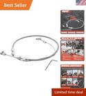 Universal Throttle Cable 24 Inch Stainless Steel Braided Cover Adjustable Loc...
