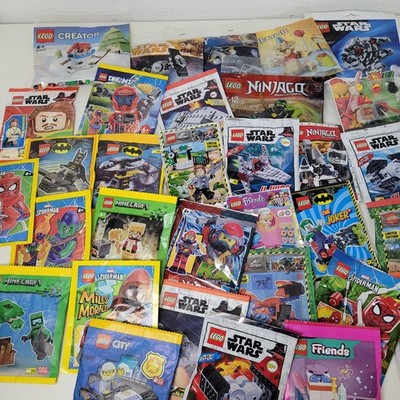 Lego Magazin Polybags mit Star Wars,Marvel,Jurassic Park,Ninjago,City,Friends