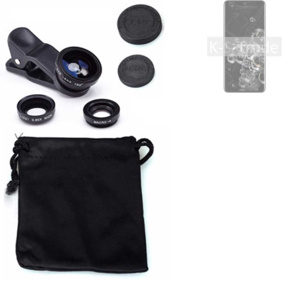 For Samsung Galaxy S20 Ultra 5G SD865 Camera Set Fish Eye Wide
