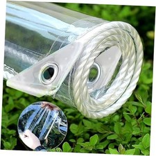 4' X 6' Clear Vinyl Tarp, 14 Mil Clear Tarps Heavy Duty Water Resistant,