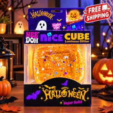 Halloween Luminous Glitter Sensory Fidget Cube Stress Relief Squishy Toy