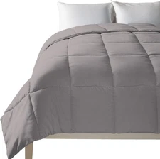 Cheer Collection All Season Down Alternative Hypoallergenic Comforter Gray Queen