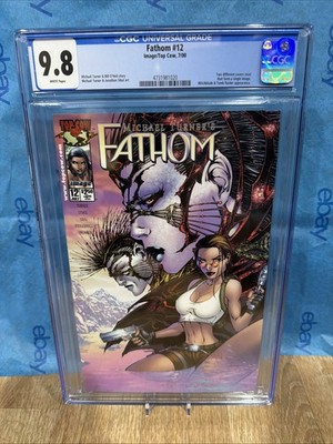 Fathom #12 - CGC 9.8 Fire   Michael Turner Cover'' Graded Comic 2000 Tomb Raider