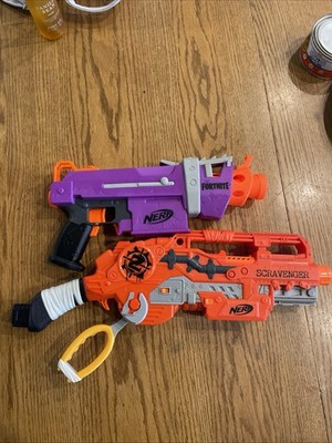  FOR PARTS Nerf Hasbro Fortnite Smg-E Motorized Dart Blaster And Scraveger