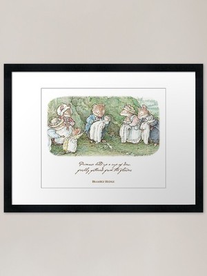 Brambly Hedge Namensgebungszeremonie Rahmen gerahmt Wandbild Poster Leinwanddruck Bild