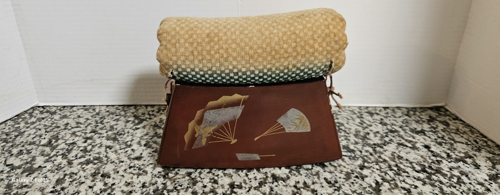 Antique Japanese Geisha Neck Pillow Lacquered Wood Vintage Condition Shown in Photos