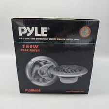 Pyle PLMR60B 6 1/2" Dual Cone Waterproof Stereo Speaker System Black (Pair)