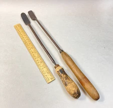 Vintage Autobody Rasp Long Reach Wood Handle 2 Pc