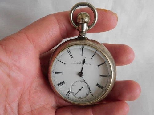 ANTIQUE ELGIN NATIONAL WATCH CO. POCKET WATCH "COIN CASE" SERIAL#2116221 - WORKS