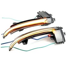 2pcs Dynamic Sequential Blink LED Side Mirror Turn Signal Light Yellow B8.5