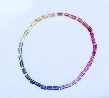 3x5 mm Natural Rainbow Sapphire Emerald Cut 36 pcs Stunning Loose Gemstone