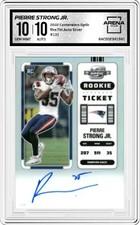 2022 Contenders Optic Pierre Strong Jr #131 Rookie Ticket Auto Silver AC 10/10