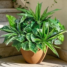 Artificial Plants for Outdoors Faux Greenery Leaves UV Resistant Realistic Pl...