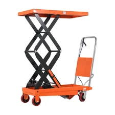 Double Scissors Lifting Table 770lbs Hydraulic Lift Table Platform Cart 51.2"