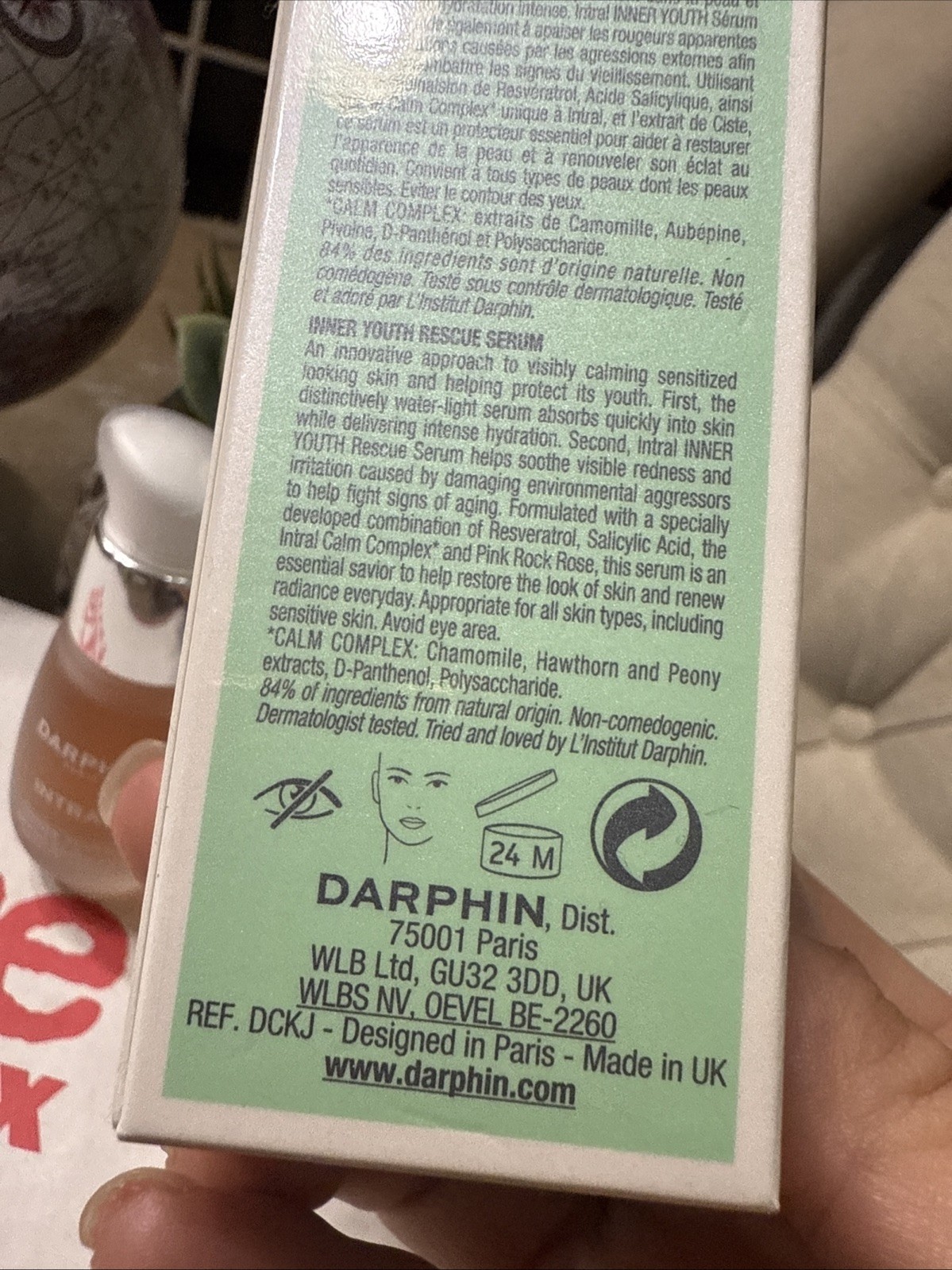 Darphin Intral Inner Youth Serum Essential Rescue Serum 15ml/0.5 Oz MSRP$50 E