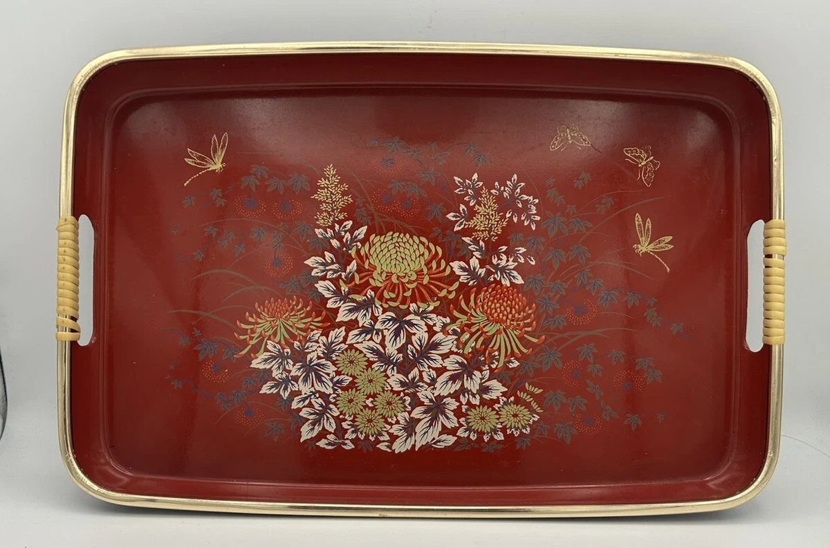复古日本漆器托盘印第安纳收藏托盘和浅盘| eBay