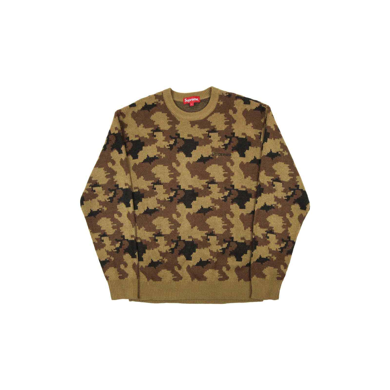 Supreme Sweater Brown Camouflage Camo Print Men Size Small iuu.org.tr