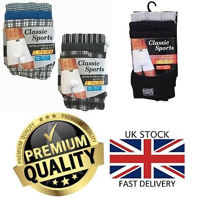 Plain Classic Sport Jersey Cotton Boxer Shorts New Mens 12 Pairs Mixed Pattern