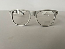 Clear Lens White Frame Wayfare Style Sunglasses Classic 80's Retro Vintage UV400