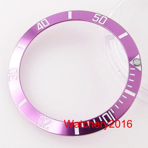 New Purple Orange 38mm*30.6mm Alloy Slope Watch Bezel Ring Insert fit 40mm Case - Picture 7 of 7