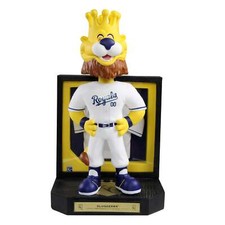 Sluggerrr Kansas City Royals Mascot Framed Jersey Bobblehead MLB