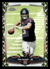 2014 Topps Chrome #139 Tom Savage /499 Rookie Camo Refractors Houston Texans