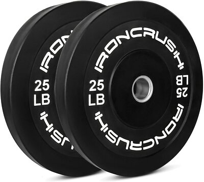 Olympic Bumper Plates Set - Virgin Weights Training Iron Crush 25LB