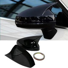 2* For Audi A3 S3 8V RS3 2014-2020 Side Door Wing Mirror Cover Caps Gloss Black