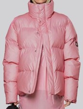$475 Rains Women's Pink Boxy Quilted Padded Matte-shell Jacket Coat Size Xs