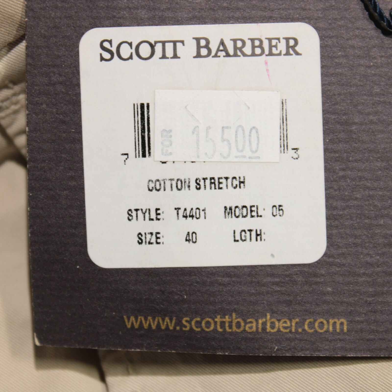 Scott Barber NWD Cotton Blend Chinos / Casual Pants Size ~ 38 US In Solid Beige