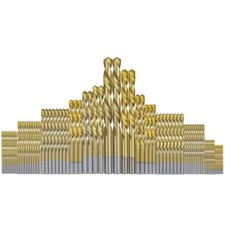 99Pcs HSS Drill Bit Set Titanium Coated Round Shank Metal Wood Multi Bits Tool