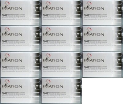 11 NEW Sealed 3M IMATION 542 Standard Dictation Cassette Tapes - 90 Min 