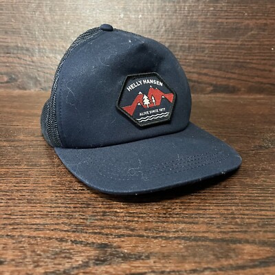 Helly Hansen Cap Men's One Size Blue Cotton Mesh Back Adjustable Snapback Hat