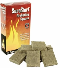 MEECO'S RED DEVIL 418 USA SureStart Firelighting 24 Pack Fire Starter Squares