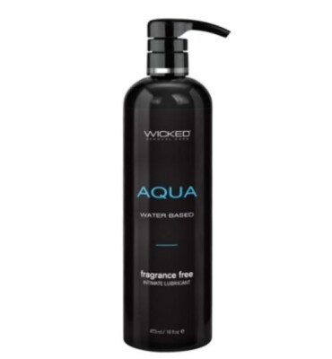 Wicked Aqua Water Based Intimate Lubricant Lube 16 fluid ounce, New